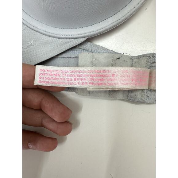 PINK Victorias Secret Womens Bra 34B Blue Wear Everywhere T-Shirt Lightly Lined - Picture 4 of 10